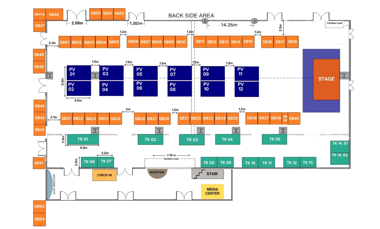 Sơ đồ mặt bằng triển lãm IECEE 2026 – Millenium Hall